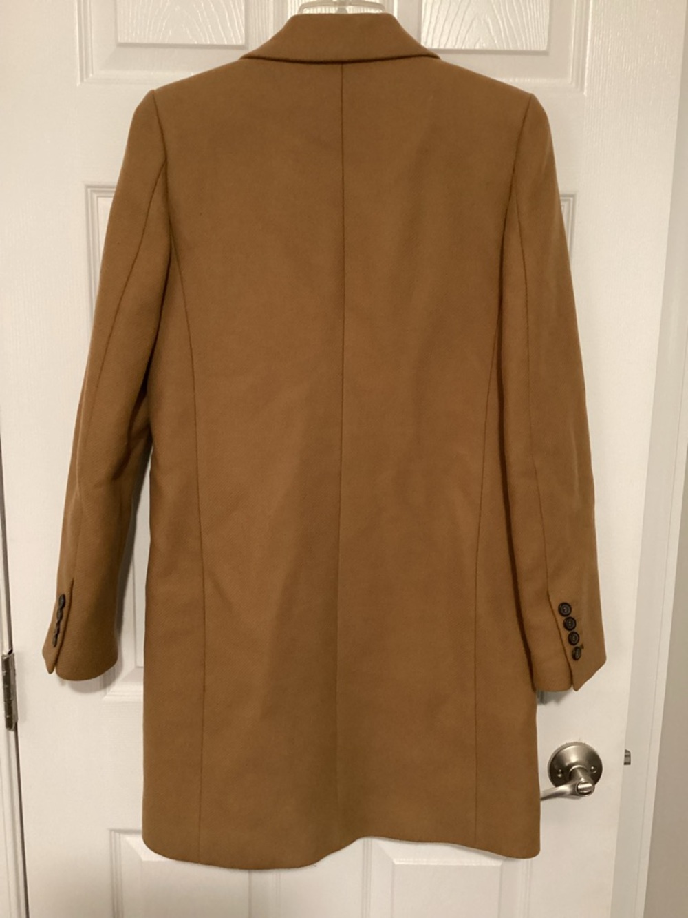 Zara Women's Camel Single-Button Wool-Blend Trench Coat - Picture 2 of 3